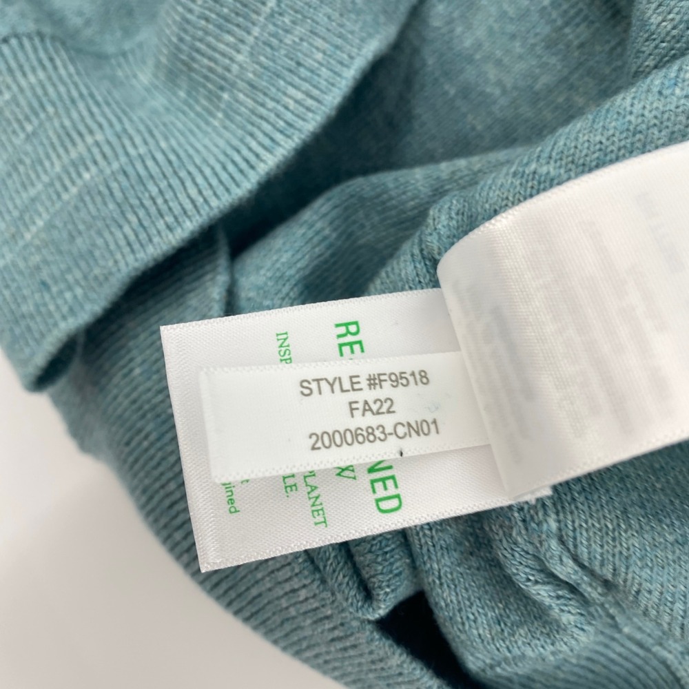 NEW J.Crew Cotton Crewneck Sweater Mens XL Teal Re-Imagined Raglan Classic - Picture 6 of 13